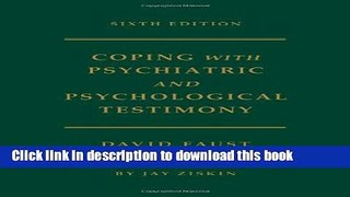 Ebook Coping with Psychiatric and Psychological Testimony Full Online