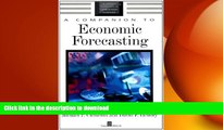 FAVORIT BOOK A Companion to Economic Forecasting (Blackwell Companions to Contemporary Economics)