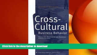 FAVORIT BOOK Cross-Cultural Business Behavior: Marketing, Negotiating and Managing Across Cultures