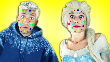Jack Frost & Frozen Elsa vs Pizza Prank Joker, w\ Pink Spidergirl, Spiderman in Real Life Superhero