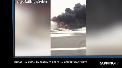 Dubaï : Un avion d’Emirates en flammes après un atterrissage raté ! (Vidéo)
