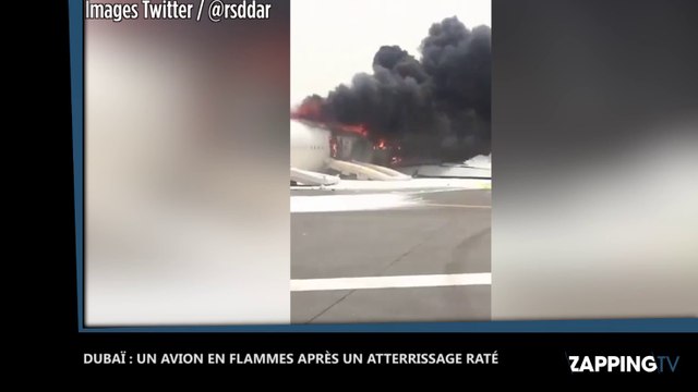 Dubaï : Un avion d’Emirates en flammes après un atterrissage raté ! (Vidéo)