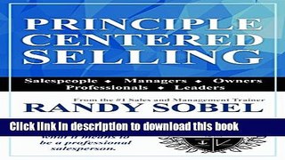 Ebook Principle Centered Selling Free Online