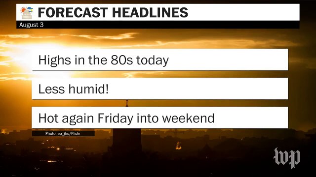 Highs in the 80s today