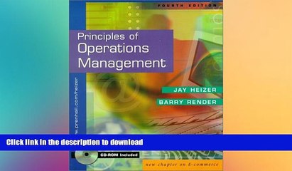 FAVORIT BOOK Principles of Operations Management and Interactive CD Package (4th Edition) READ NOW
