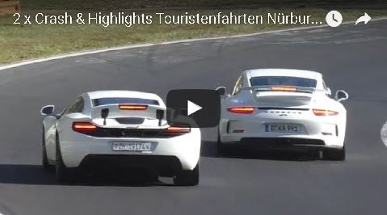 2 x Crash & Highlights Touristenfahrten Nürburgring Nordschleife Green Hell Driving Days 06.05.2016