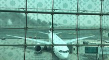 Emirates Boeing 777 caught fire after crash-landing at Dubai airport