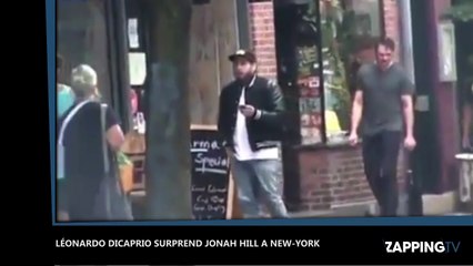 Leonardo DiCaprio effraye Jonah Hill dans les rues de New-York (Vidéo)