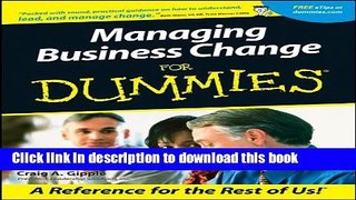 Read Books Managing Business Change For Dummies E-Book Free