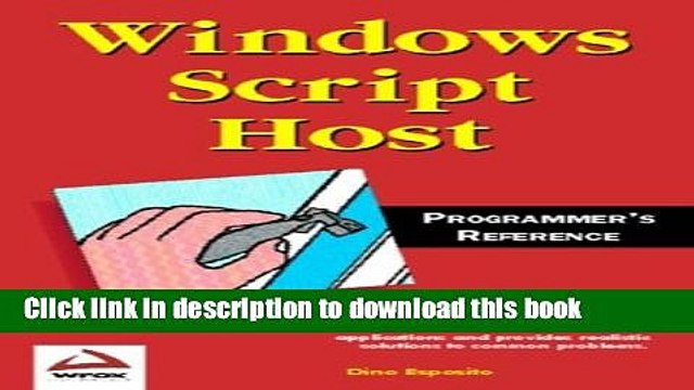 PDF Windows Script Host Programmer s Reference Free Books