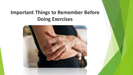 Important Things to Remember Before Doing Exercises
