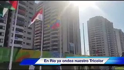 Así ondea la bandera venezolana en la villa olímpica de Río de Janeiro
