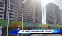 Así ondea la bandera venezolana en la villa olímpica de Río de Janeiro