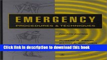 Books Emergency Procedures and Techniques (Emergency Procedures and Techniques (Simon)) Free