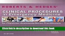 Ebook Roberts   Hedges  Clinical Procedures in Emergency Medicine for Physician Assistants/Nurse