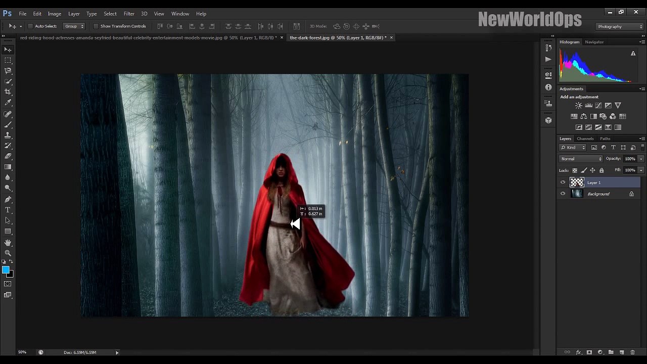 Adobe Photoshop CS6 - [How To] [Blend or Fade Two Images Together]