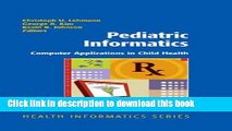 Ebook Pediatric Informatics: Computer Applications in Child Health Full Online