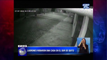 Cámara muestra el robo a una casa