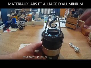 Lampe de camping rétractable à LEDS et batterie lithium ion - Viewee