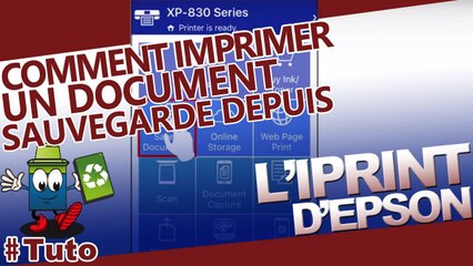 Comment imprimer un document sauvegardé depuis l'Iprint d'Epson