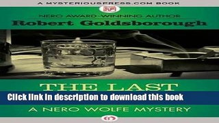Ebook The Last Coincidence (The Nero Wolfe Mysteries) Full Online