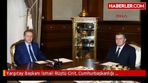 Yargıtay Başkanı İsmail Rüştü Cirit, Cumhurbaşkanlığı Sarayı'nda