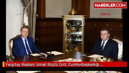 Yargıtay Başkanı İsmail Rüştü Cirit, Cumhurbaşkanlığı Sarayı'nda