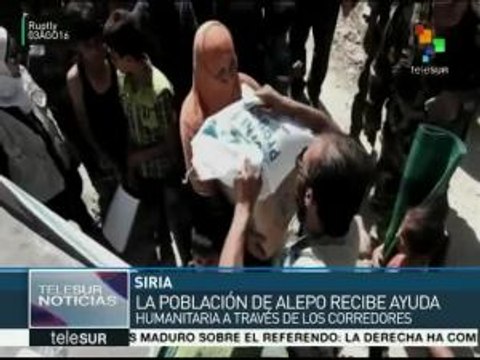 Siria: unos 50 civiles abandonan Alepo por corredor humanitario