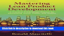 PDF  Mastering Lean Product Development: A Practical, Event-Driven Process for Maximizing Speed,