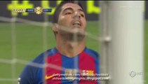 Luis Suarez Incredible MISS HD - Barcelona vs Leicester City
