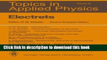 Ebook Electrets (Topics in Applied Physics) Free Online