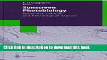 Ebook Sunscreen Photobiology: Molecular, Cellular and Physiological Aspects (Biotechnology