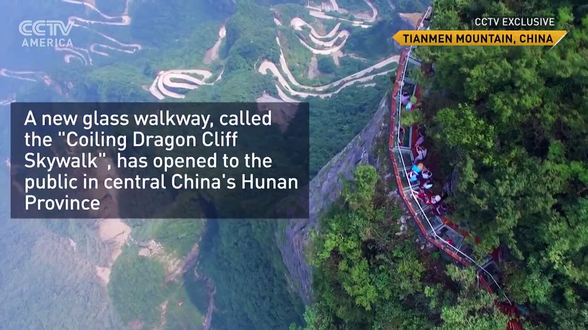 China Opens Coiling Dragon Skywalk In Hunan Province On The Side