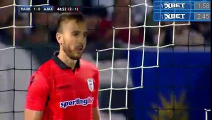 Davy Klaassen Penalty Goal HD - PAOK 1-1 Ajax 03.08.2016
