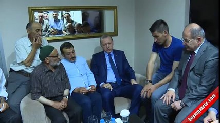 Cumhurbaşkanı Erdoğan şehit ailesini ziyaret etti