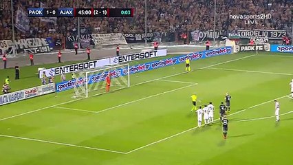 Davy Klaassen Goal HD - PAOK 1-1 Ajax Amsterdam 03.08.2016 HD