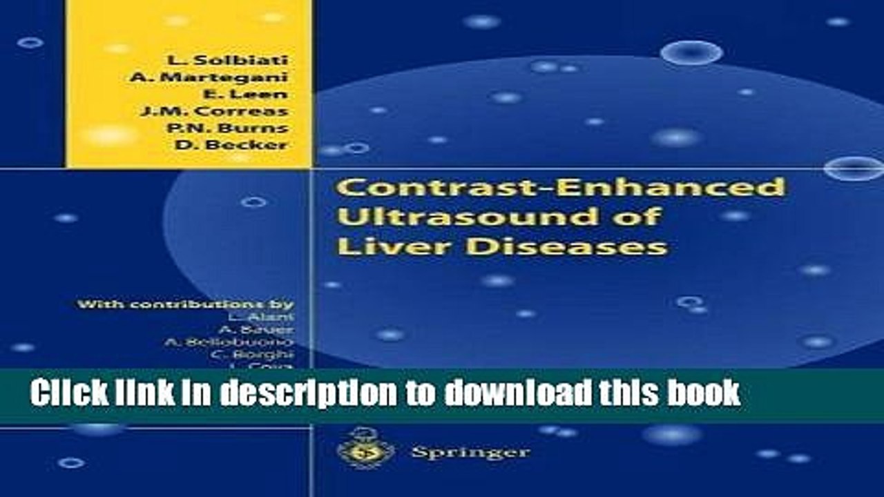 [PDF] Contrast-Enhanced Ultrasound of Liver Diseases Read Online