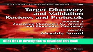 Books Target Discovery and Validation Reviews and Protocols: Emerging Strategies for Targets and