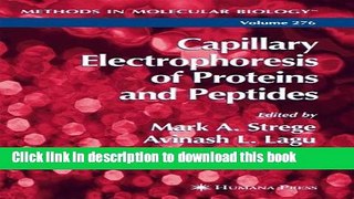 Books Capillary Electrophoresis of Proteins and Peptides (Methods in Molecular Biology) Full