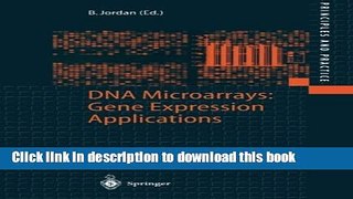 Books DNA Microarrays: Gene Expression Applications Free Online