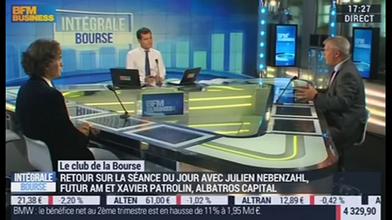 Le Club de la Bourse: Julien Nebenzahl, Xavier Patrolin et Frédéric Rozier - 02/08