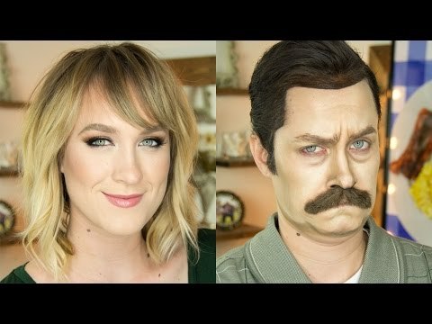 Makeup Artist Transforms Herself Into Ron Swanson