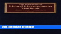 Books The Fourteenth Mental Measurements Yearbook (Buros Mental Measurements Yearbook) Free Download