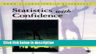 Books Statistics with Confidence: An Introduction for Psychologists (SAGE Foundations of