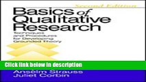 Books Basics of Qualitative Research: Techniques and Procedures for Developing Grounded Theory