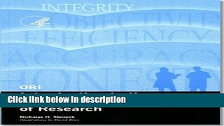 Ebook ORI Introduction to the Responsible Conduct of Research, 2004 Free Download