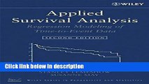 Ebook Applied Survival Analysis: Regression Modeling of Time to Event Data Full Online