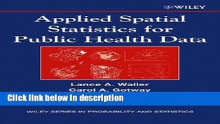 Ebook Applied Spatial Statistics for Public Health Data Free Online