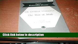 Books The Man of Mode (Regents Restoration Drama) Free Online