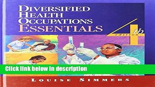 Ebook Diversified Health Occupations Essentials Full Online